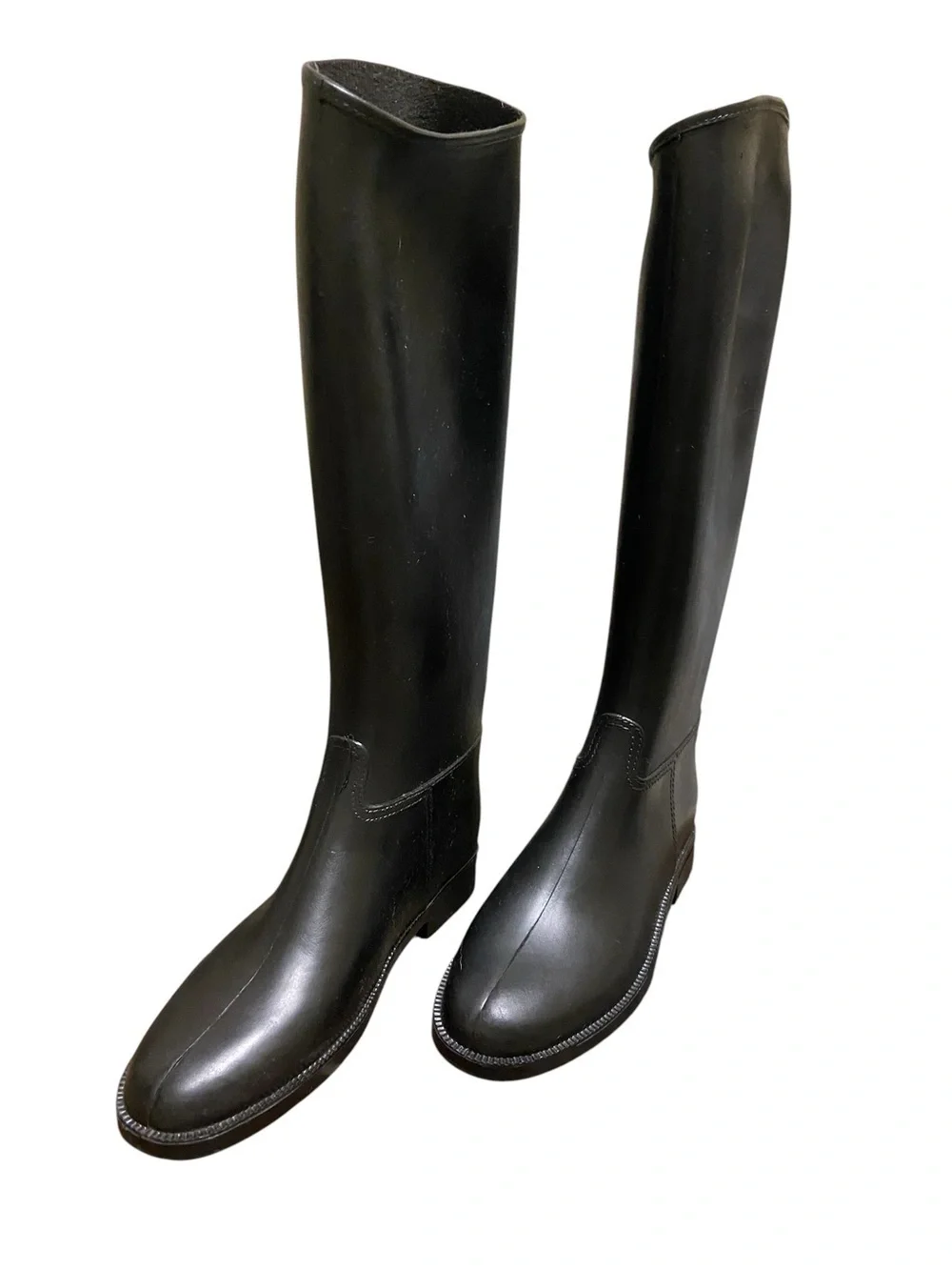 Winner Women’s Black Rubber Equestrian Riding Rain Boots Size 7 Made in Isreal